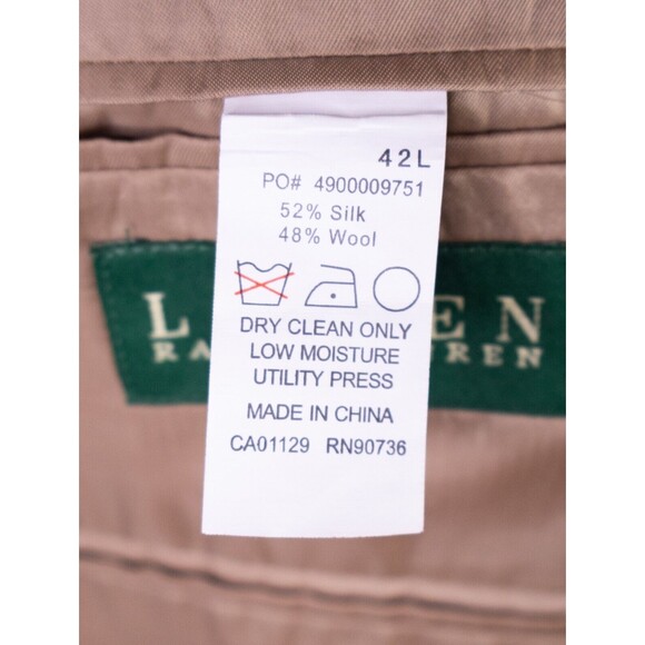 Ralph Lauren Tweed Blazer 42L 2 Button Houndstooth Sport Coat Jacket Wool/Silk - Picture 11 of 13